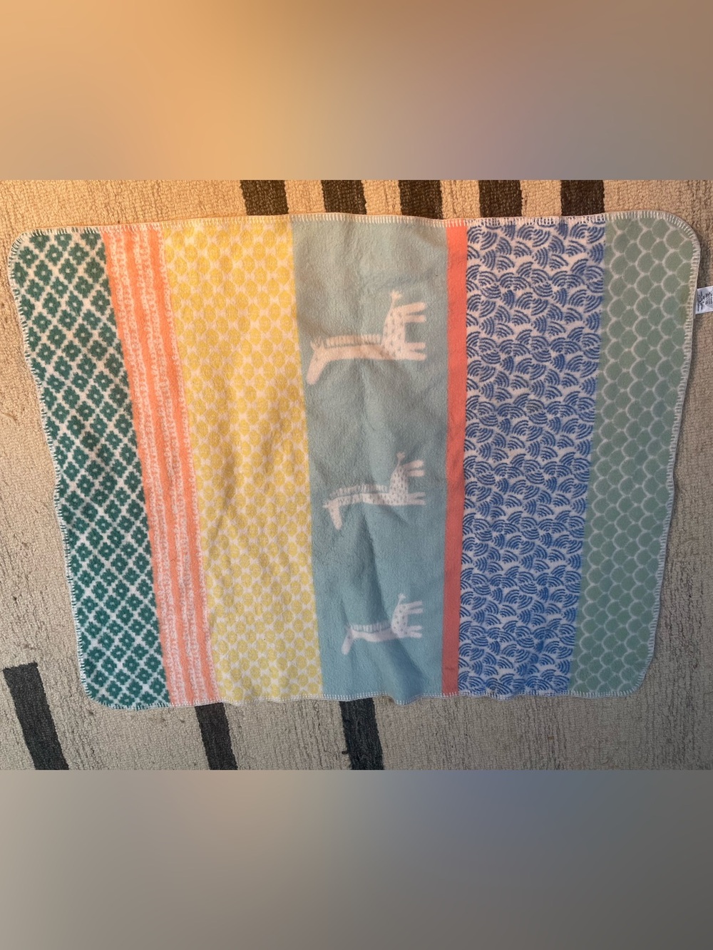 Pottery Barn Kids Baby Blanket with and Geometric Pattern- RETIRED PRINT